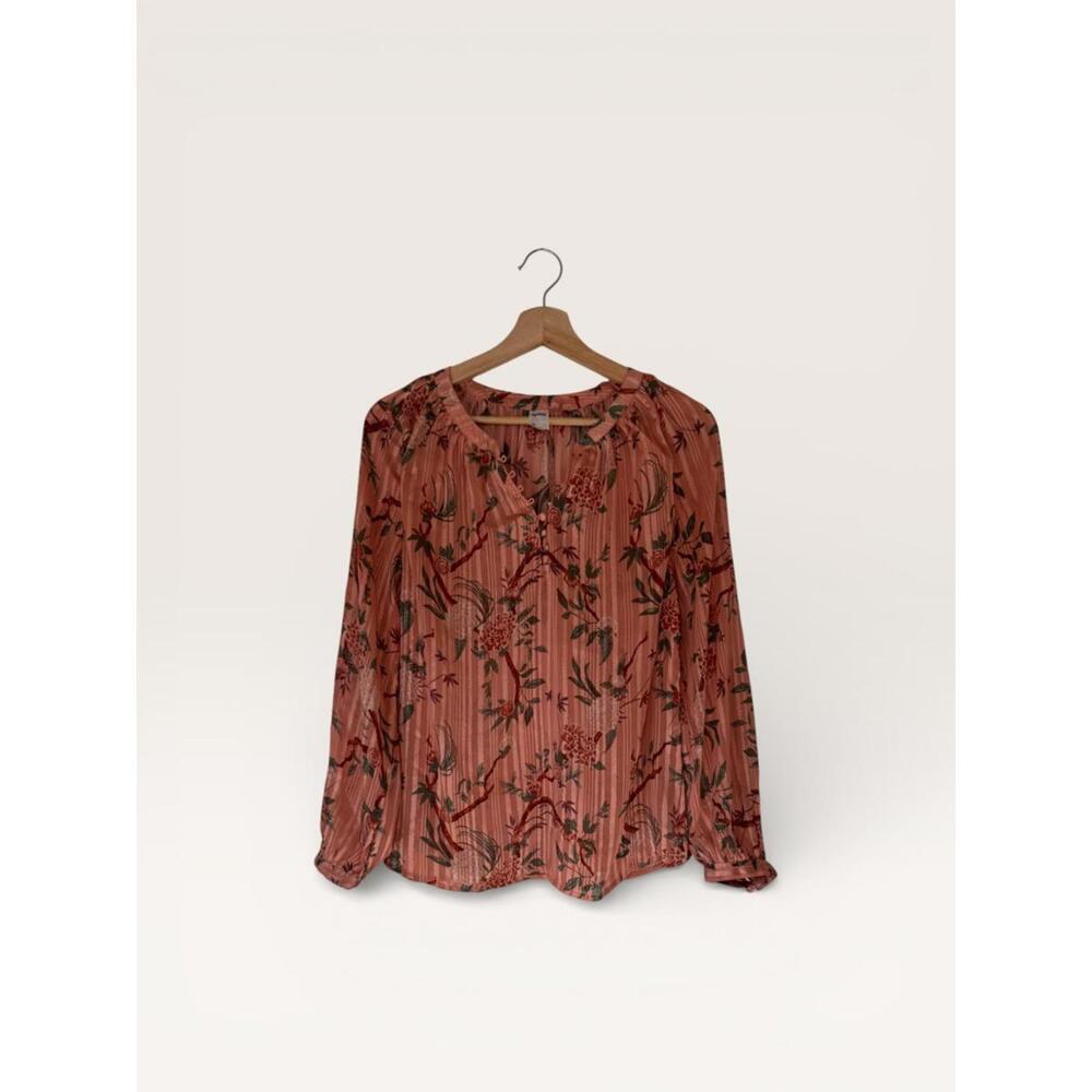 Boho Anko Women's Floral Long Sleeve Blouse Size 8